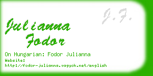 julianna fodor business card